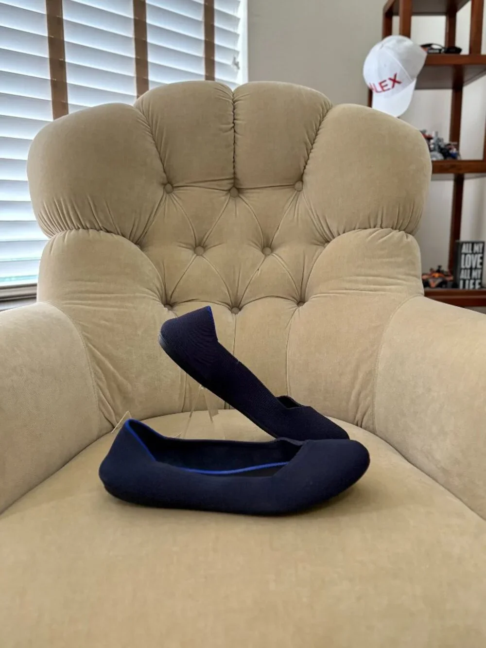 Auth. ROTHY'S Iconic Birdseye Flat Flex Knit Washable Ballet Scrunch Flats - Picture 4 of 6